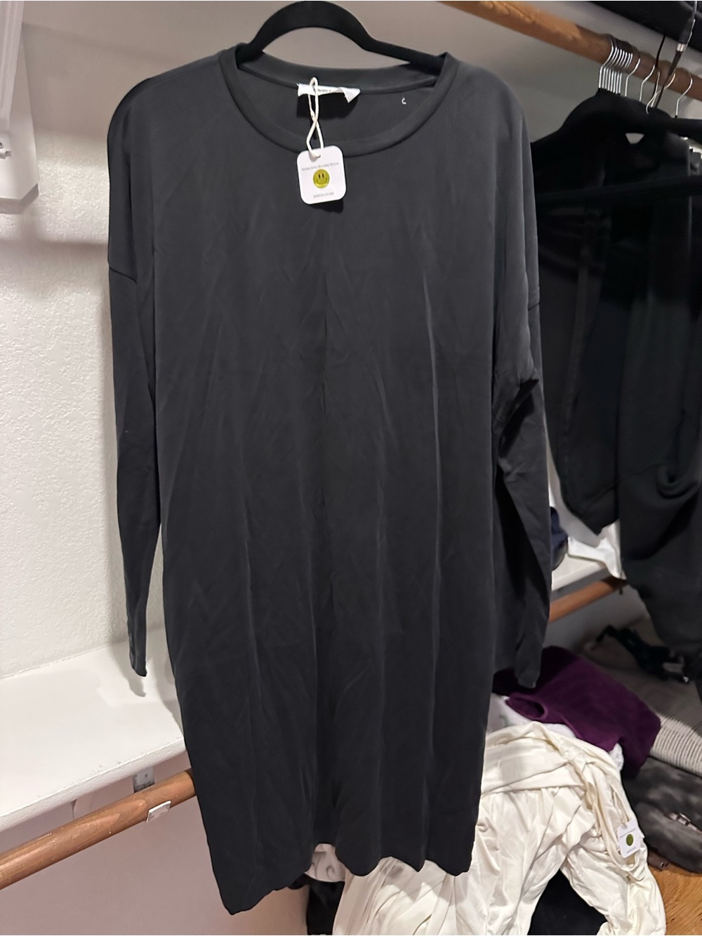 Long Sleeve Black Tunic Top